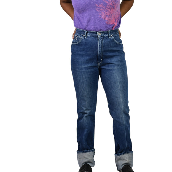 Vintage Gloria Vanderbilt Jean High Waist Straight Blue 80s Murjani Signature 27 - Picture 11 of 16